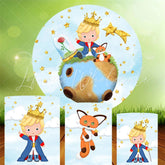 Lofaris Little Princess And Fox Planet Birthday Backdrop Kit