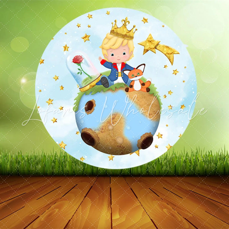 Lofaris Little Princess And Fox Planet Birthday Backdrop Kit