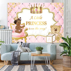 Lofaris Little Princess and Teddy Bear Baby Shower Backdrop