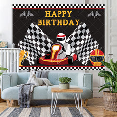 Lofaris Little Racing Driver Trophy Happy Birthday for Boy