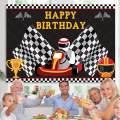 Lofaris Little Racing Driver Trophy Happy Birthday for Boy