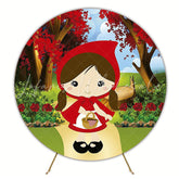 Little Red Riding Hood Round Backdrop for Fairytale Party