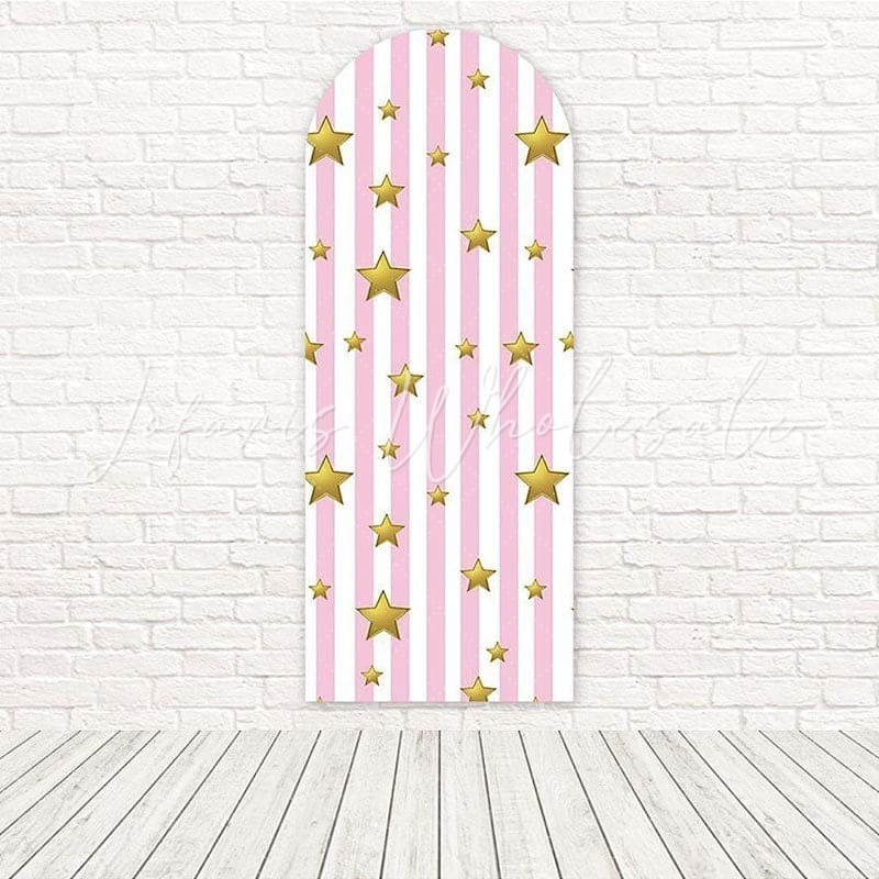 Little Stars Stripe Gentle Sky Vibe Arch Backdrop For Dreamy Shoot
