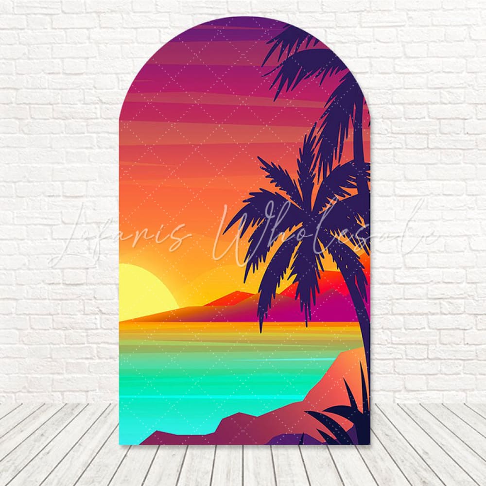 Little Sunset Calm Moment Arch Backdrop For Soft Outdoor Vibe