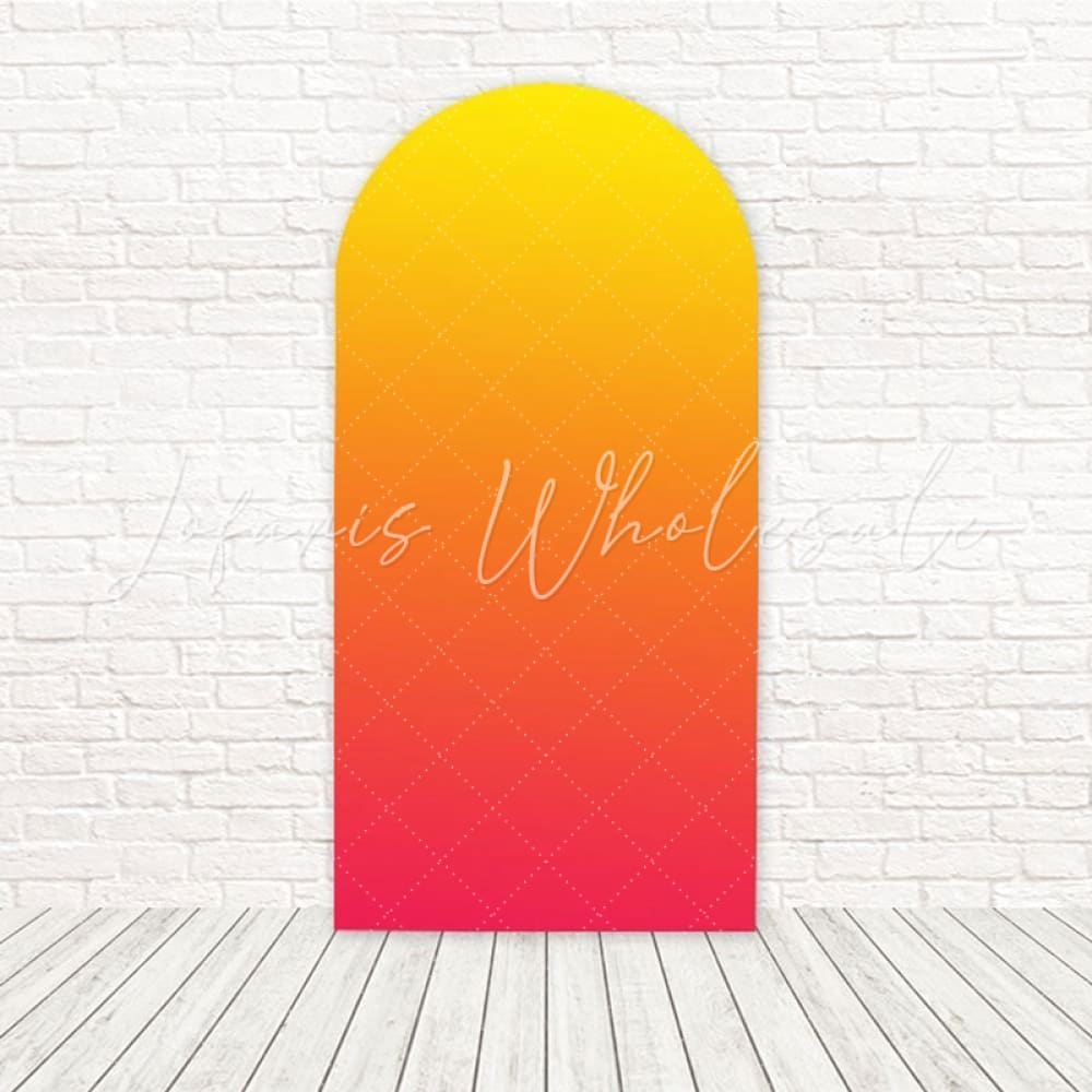 Little Sunset Soft Orange Hues Arch Backdrop For Outdoor Birthday
