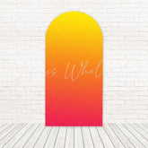 Little Sunset Soft Orange Hues Arch Backdrop For Outdoor Birthday