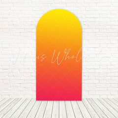 Little Sunset Soft Orange Hues Arch Backdrop For Outdoor Birthday
