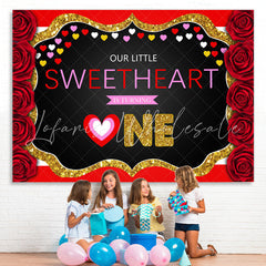 Lofaris Little Sweetheart Is Turning One Birthday Backdrop