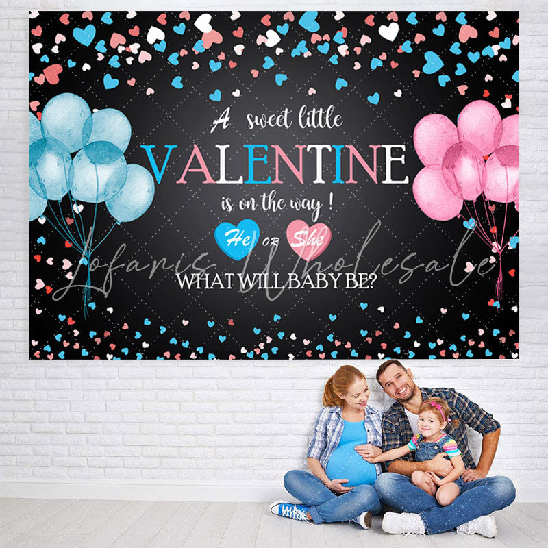 Lofaris Little Valentine Is On The Way Baby Shower Backdrop