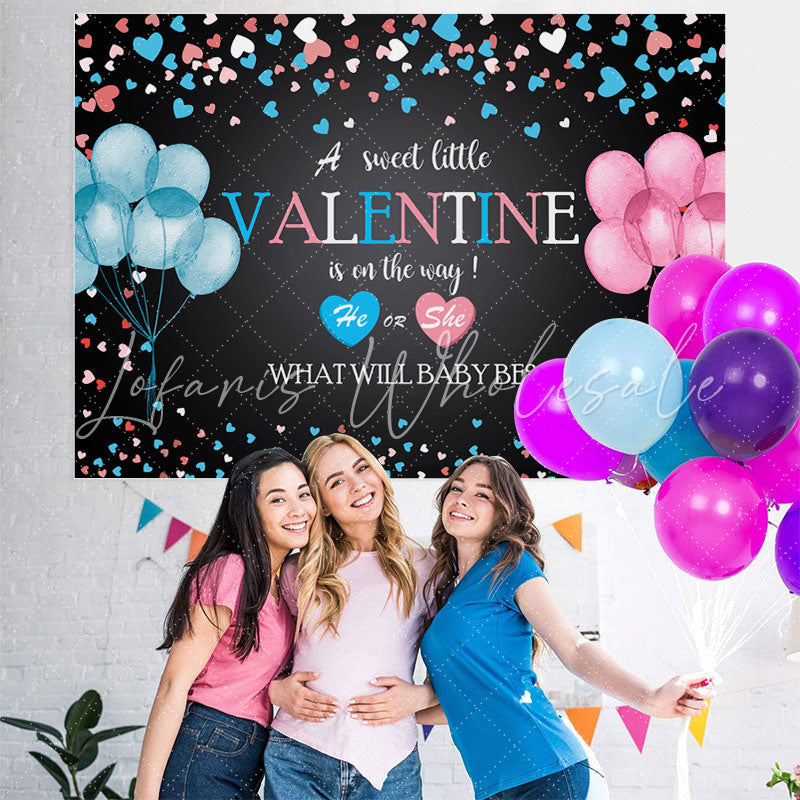 Lofaris Little Valentine Is On The Way Baby Shower Backdrop