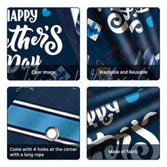 Lofaris (7 Day Delivery)Lofaris Blue Tie Happy Father's Backdrop for Festive Decor