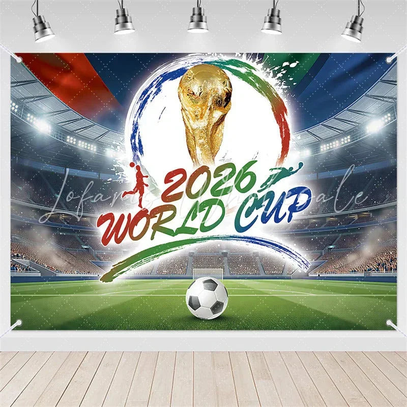 (7 Day Delivery) Lofaris Dynamic Soccer Stadium Football Holiday Backdrop Party Celebration