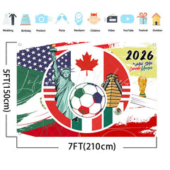 Lofaris (7 Day Delivery)Lofaris Global Sports 2026 Soccer Event Holiday Backdrop