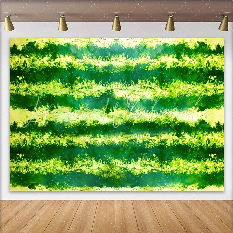 Lofaris Abstract Textured Photography Backdrop with Vibrant Green Stripes Artistic Studio Background for Creative Photoshoot