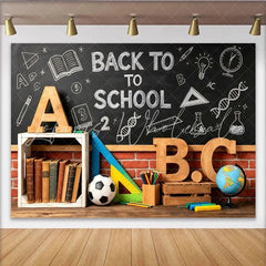 Lofaris Back To School Backdrop with Chalkboard and Learning Elements Educational Photography Background for Classroom Decor