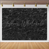 Lofaris Black Stone Wall Backdrop Dark Textured Rock Masonry Photography Background