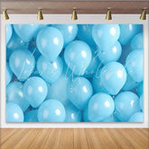 Lofaris Blue Balloons Backdrop 3D Birthday Cake Smash Photography Background