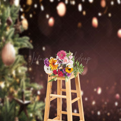 Lofaris Blur Christmas Ornaments Photo Booth Backdrop
