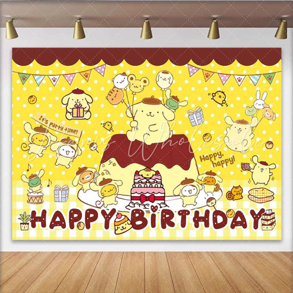 Lofaris Cartoon Dog Kawaii Balloons Party Decoration Birthday Backdrop