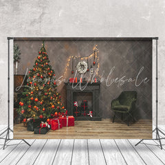 Lofaris Cement Wall Led Light Fireplace Christmas Backdrop