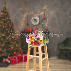 Lofaris Cement Wall Led Light Fireplace Christmas Backdrop