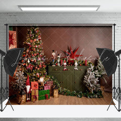 Lofaris Christmas Tree Gifts Retro Wall Photography Backdrop