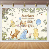 Lofaris Classic Bear Baby Shower Party Decoration Kids Birthday Backdrop