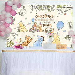 Lofaris Classic Bear Baby Shower Party Decoration Kids Birthday Backdrop