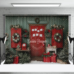 Lofaris Classic Mailbox Post Office Christmas Photo Backdrop