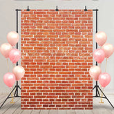 Lofaris Classic Red Brick Wall Backdrop Realistic Brick Texture for Industrial Style Portrait