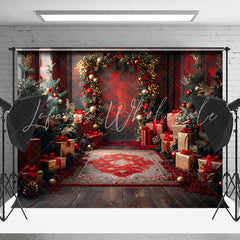 Lofaris Classical Palace Trees Festive Christmas Backdrop