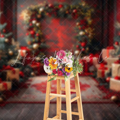 Lofaris Classical Palace Trees Festive Christmas Backdrop