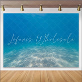 Lofaris Clear Blue Ocean Floor Natural Scenery Backdrop with Sunlight Serene Studio Background for Aquatic Photoshoot.