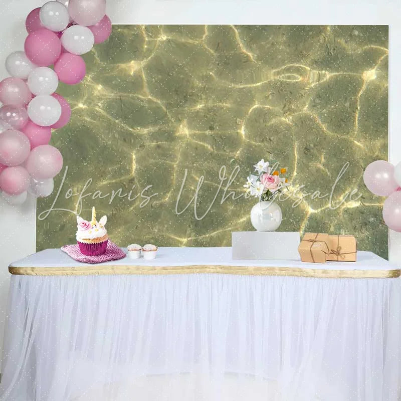 Lofaris Clear Shallow Water Sandy Beach Backdrop Summer Ocean Sea Surface Party Decorations Photography Background