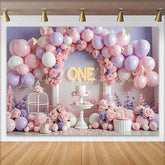 Lofaris Colorful Balloon Arch Birthday Backdrop Primary Colors Photography Background Kids Party Decorations