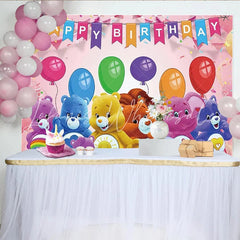 Lofaris Colorful Cartoon Animal Birthday Backdrop Festive Party Decoration for Kids Celebration