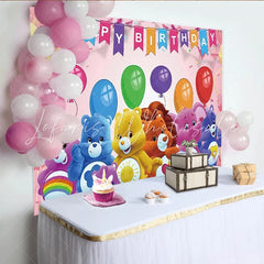 Lofaris Colorful Cartoon Animal Birthday Backdrop Festive Party Decoration for Kids Celebration