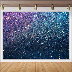 Lofaris Cosmic Glitter Bokeh Backdrop Blue and Purple Sparkle Photography Background