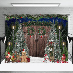 Lofaris Cowboy Combin Christmas Tree Holiday Night Backdrop