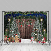 Lofaris Cowboy Combin Christmas Tree Holiday Night Backdrop