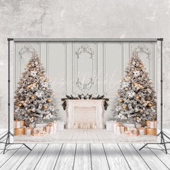 Lofaris Cozy Holiday Ambiance Christmas Trees Gift Backdrop