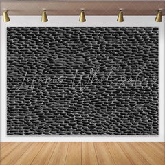 Lofaris Dark Grey Pebble Stone Backdrop Black Cobblestone Texture Photography Background Moody Portrait Prop
