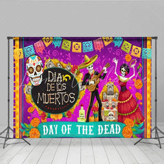 Lofaris Day of the Dead Ofrenda Backdrop Dia de los Muertos with Sugar Skulls Mexican Marigold and Altar Decorations