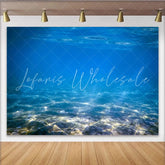 Lofaris Deep Blue Ocean Underwater Photography Backdrop with Sunlight Rays Realistic Marine Life Background for Studio Photoshoot
