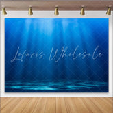 Lofaris Deep Blue Underwater Photography Backdrop with Sun Rays Textured Studio Background for Professional Photoshoot