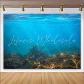 Lofaris Deep Blue Underwater Photography Backdrop with Sunlight Rays and Ocean Floor Marine Life Background for Studio Photoshoot