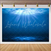 Lofaris Deep Blue Underwater Sun Rays Backdrop Ocean Surface Marine Landscape Party Decor Photography Background