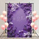 Lofaris Deep Purple Lavender Floral Backdrop Spring Flower Frame for Simple Portrait Studio