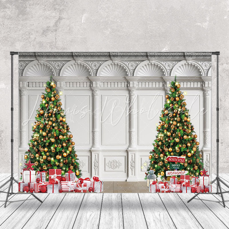 Lofaris Delicate Relief Wall Tree Gift Christmas Backdrop