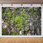 Lofaris Detailed Green Mossy Tree Bark Photography Backdrop Natural Forest Texture Background for Studio Portrait